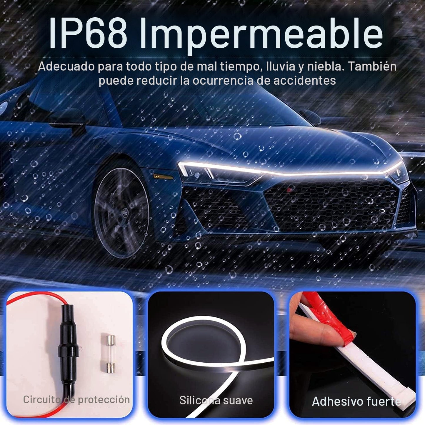 Cinta Led 4Mts ( Para tu carro - camioneta - Furgon ) Resistente al agua