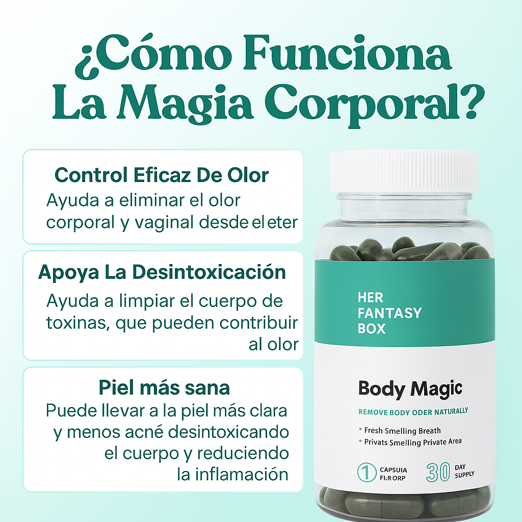 BODY MAGIC Chlorophyll Capsules – Frescura completa y sin mal olor
