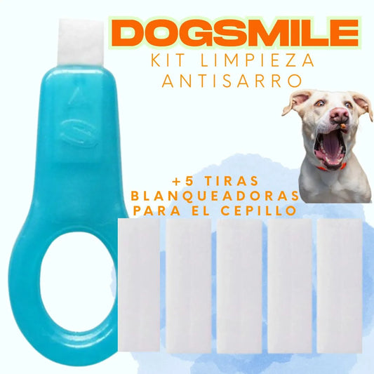 Dog-Smile Cepillo especial  Anti-Sarro (+ 5 tiras blanqueadoras)