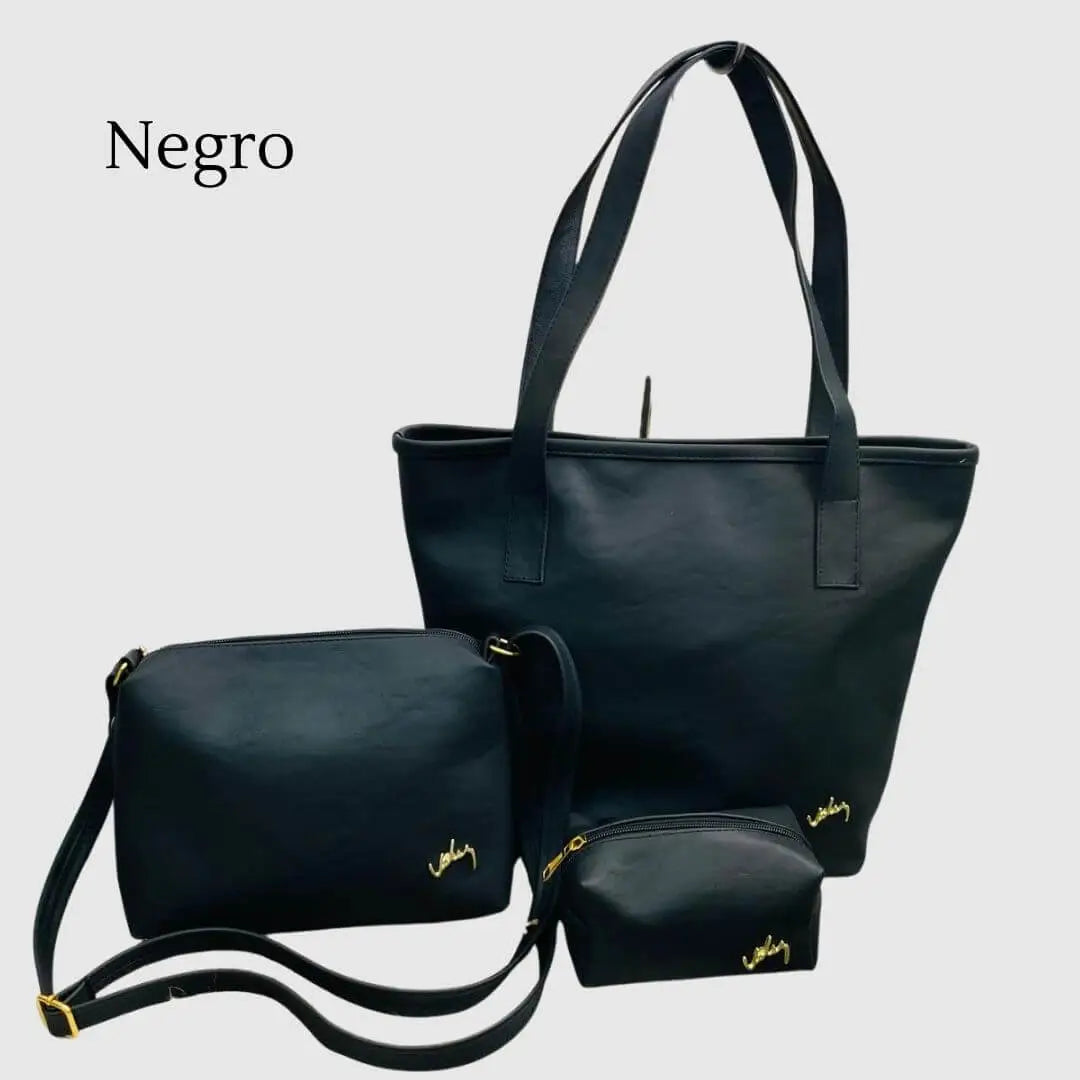 Combo Velez x 3 ( Bolso de mano - Carriel - Cosmetiquera )