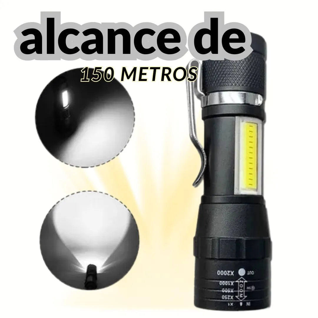 Linterna Alcance Pro (Para tu hogar , carro o finca ) 15000 lúmenes