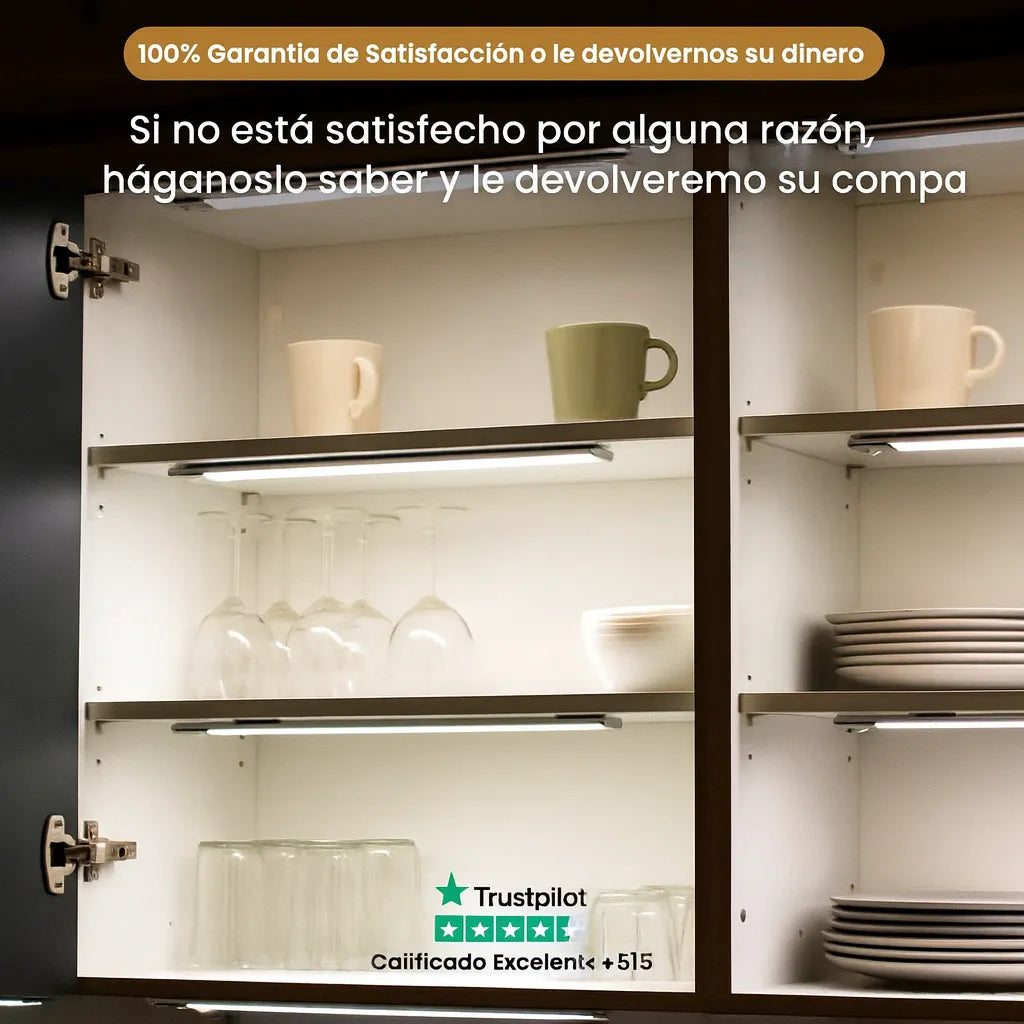 LumiSmart  Luz LED Recargable con Sensor de movimiento ( PACK X 4 LUCES)