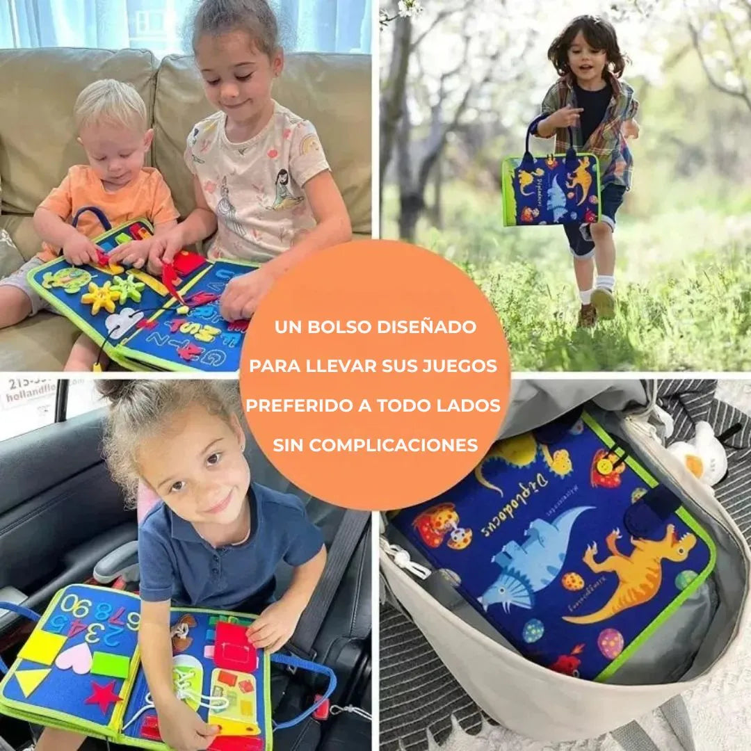 MiniGenios 25 en 1 - Libro Montessori Sensorial 4 Paginas