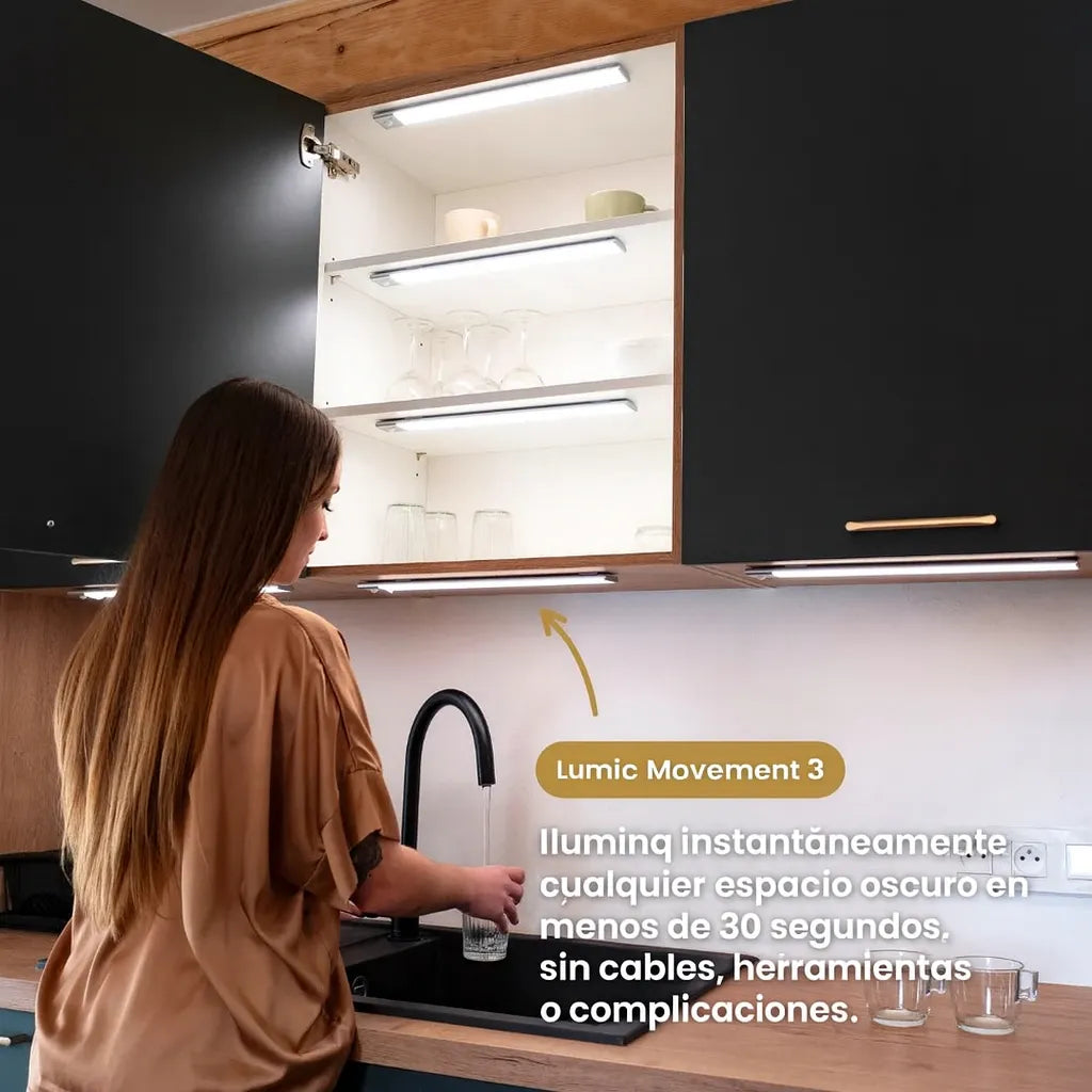 LumiSmart  Luz LED Recargable con Sensor de movimiento ( PACK X 4 LUCES)