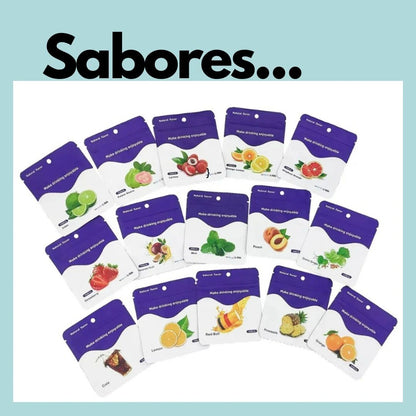 Sensagua - Termo de 900ML + 4 Capsulas de diferentes sabores (Se envia termo de color al azar)