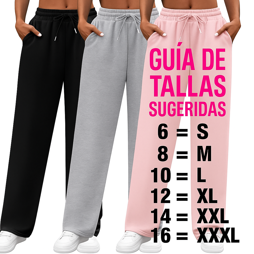 JOGGER BOTA RECTA MUJERES- PAGA 2 LLEVA 3 Y PAGA 3 LLEVA 4 -OFERTA