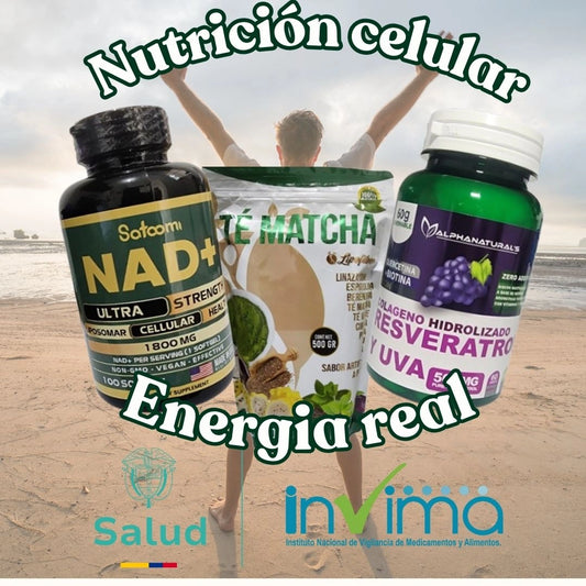 Vitalidad Suprema Combo de 3 Productos (Resveratrol-NAD+-Té Matcha)