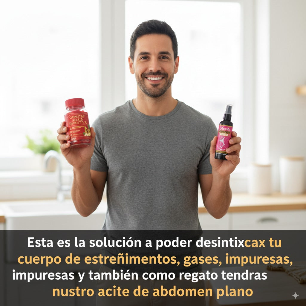(GommyCleanse +REGALO Aceite SiluetOil) Limpia tu estomago, Colon y Reafirma tu abdomen