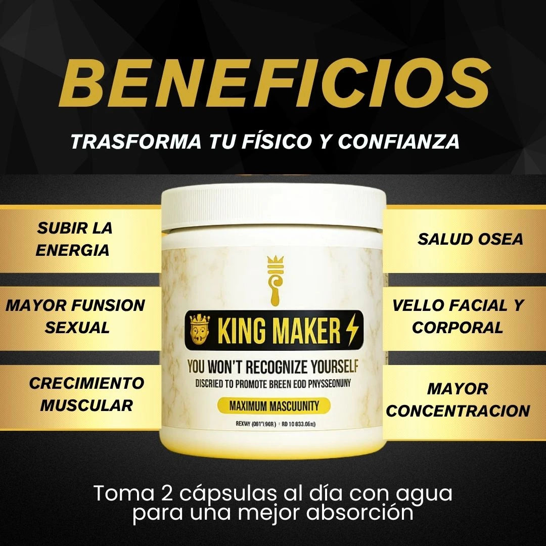 LLEVA 2 x El valor de 1  KING MAKER Recupera tu potencia Sexual y energia Fisica (120 Capsulas)