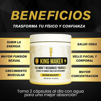 LLEVA 2 x El valor de 1  KING MAKER Recupera tu potencia Sexual y energia Fisica (120 Capsulas)