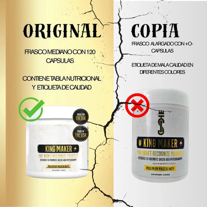 LLEVA 2 x El valor de 1  KING MAKER Recupera tu potencia Sexual y energia Fisica (120 Capsulas)