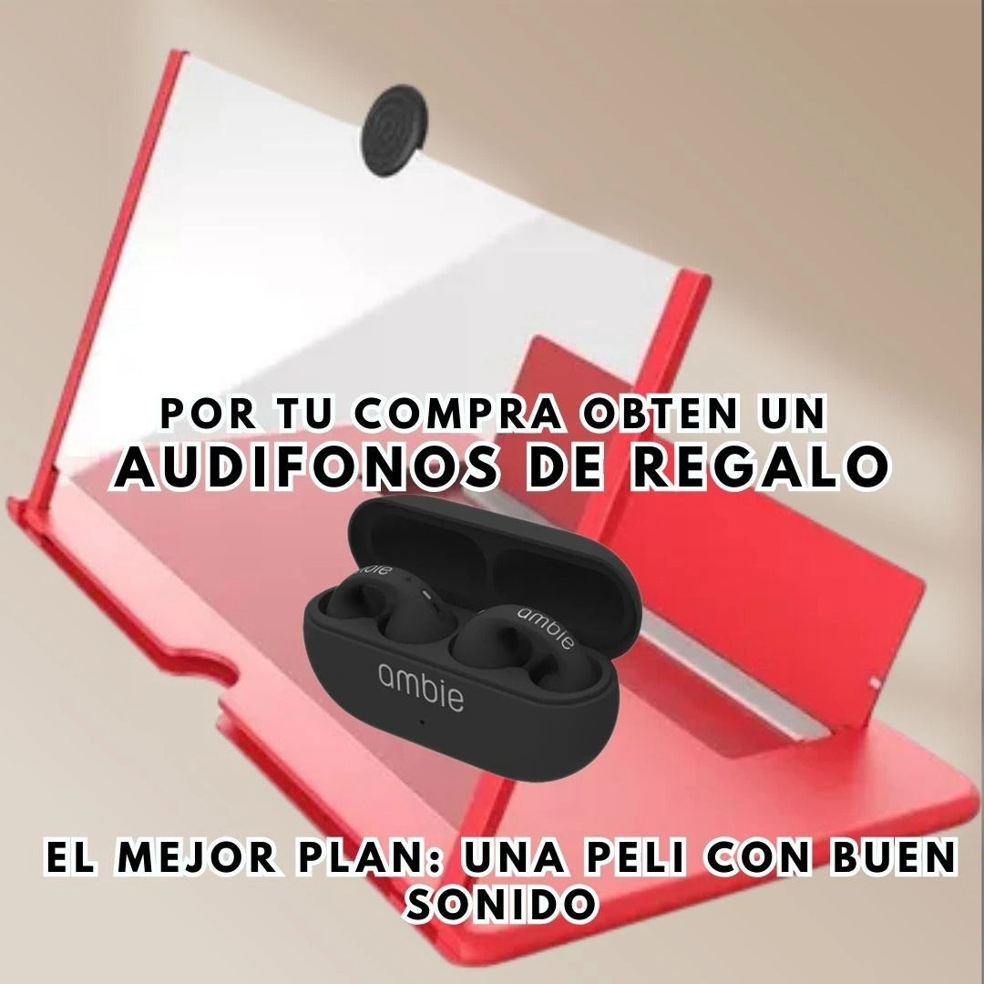 Minicine Pro Proyector 12´´ Para Celular +Regalo Audifonos Bluetooh en tendencia