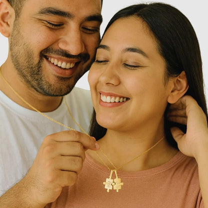 Regalo amor y amistad -2 Collares 2 Dijes-(Unión rompecabeza)