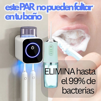 Leva 2 productos Esterilizador e Irrigador para Higiene dental (Kit Limpieza)
