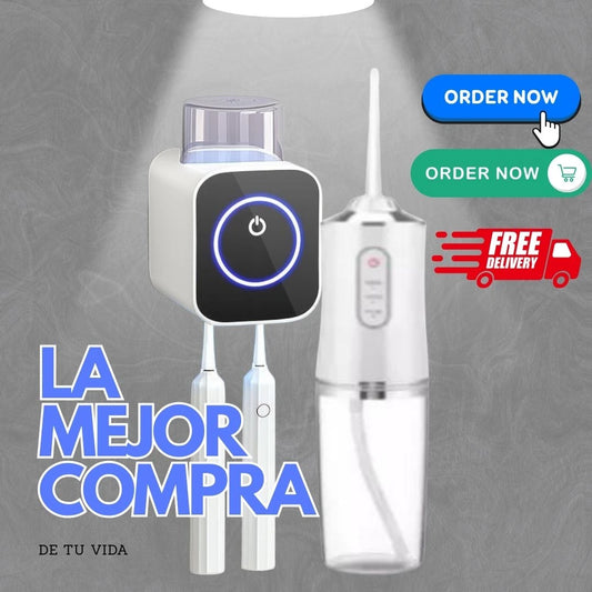 Leva 2 productos Esterilizador e Irrigador para Higiene dental (Kit Limpieza)